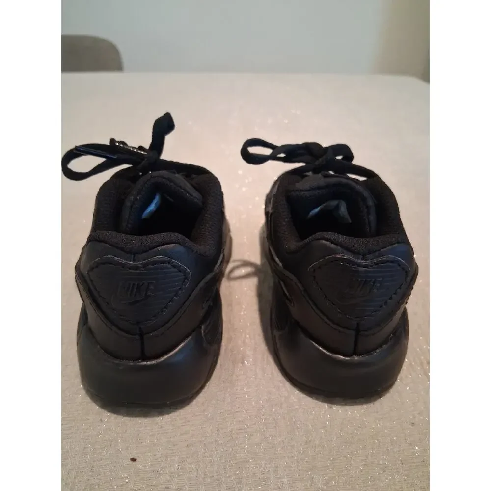 Nike Air Max 90 LTR TD Triple Black CD6868-001 Toddler Kids Size 8C